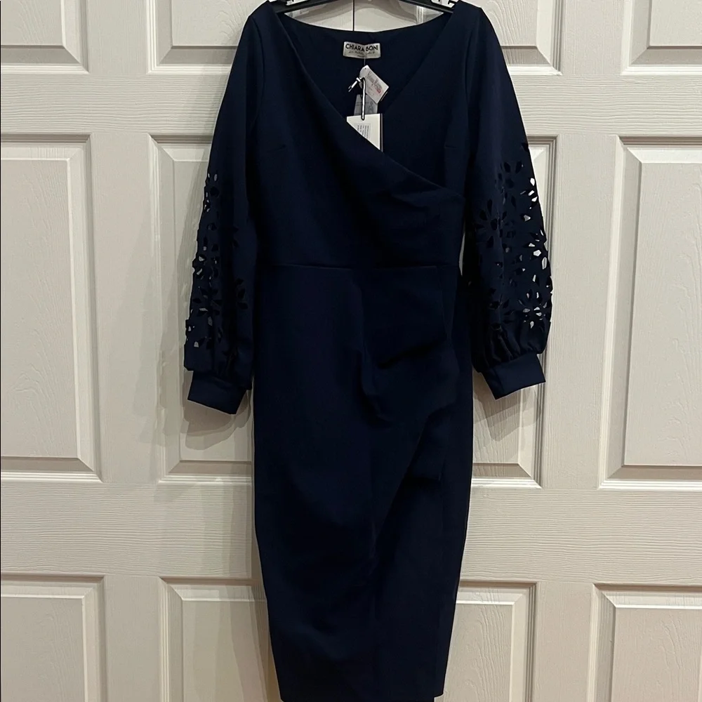 Chiara Boni La Petite Robe Gallilia Cutout ruffle sheath midi dress - Picture 5 of 7